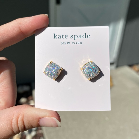 Kate Spade Opal Glitter Square Studs